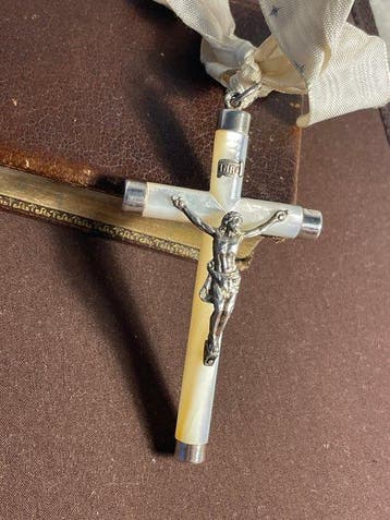 Kruis - Indrukwekkend kruis uit de 19e eeuw, zilver (poinçon, Antiquités & Art