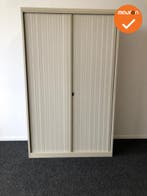 Roldeurkast - Drentea - 195x120x45cm - lichtgrijs met grijze, Werkplek, Ophalen of Verzenden, Gebruikt, Kast