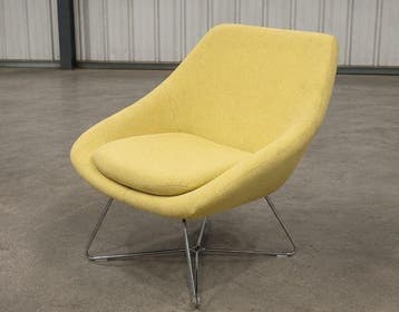 Allermuir - Fauteuil - A642 - Textiel, Roestvrij staal