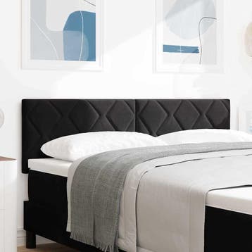 vidaXL Hoofdbord Zwart 144 cm Fluweel, Verzenden, Nieuw