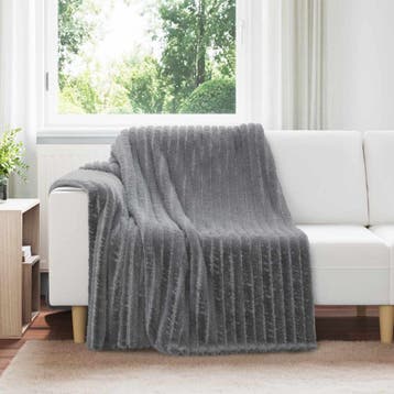 vidaXL plaid Donkergrijs 200 x 150 cm 0.8 kg Fleece, Verzenden