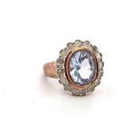 Zonder minimumprijs - Ring - 9 kt. Roségoud, Zilver Spinel -, Nieuw