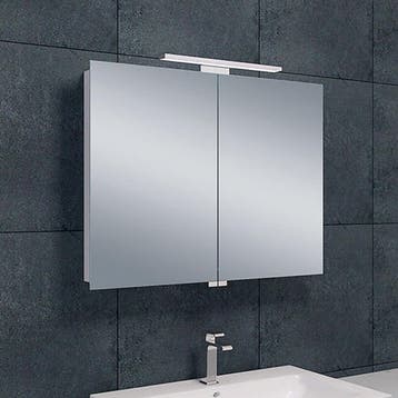 LED Spiegelkast 80x60cm | 6W 6400K | Aluminium | Stopcontact, Verzenden