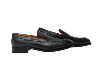 TESTONI - 8 UK - 42 IT - Piuma Loafer Shaded Calf Concrete, Nieuw