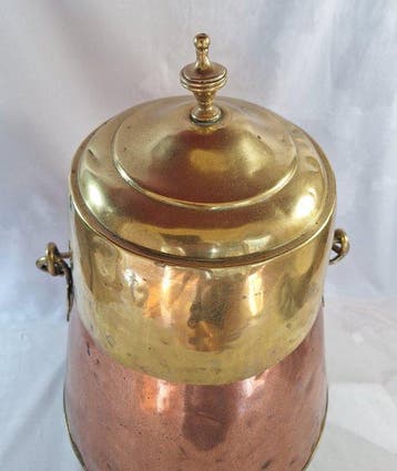 Pot - 19e eeuw - Koper, Messing - doofpot