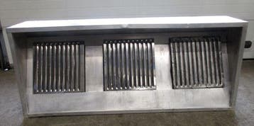 Afzuigkap met 3 filters, aluminium, B200 x D85 x H40,5cm,