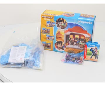 Playmobil Western dorpsleven met school 70946 6279 6278 7..., Ophalen of Verzenden, Gebruikt