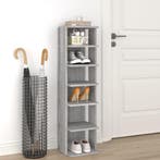 vidaXL Schoenenrek 27,5x27x102 cm bewerkt hout grijs sonoma, Huis en Inrichting, Verzenden, Nieuw
