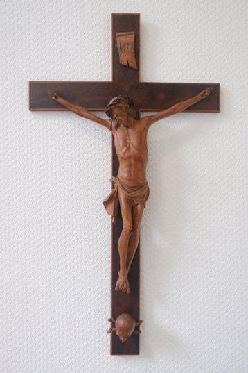 Barok stijl Crucifix - Hout - 1900-1910 - Antieke houten
