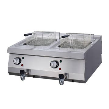 Heavy Duty Friteuse Elektrisch | 110–190°C | RVS | 2 x 12, Verzenden