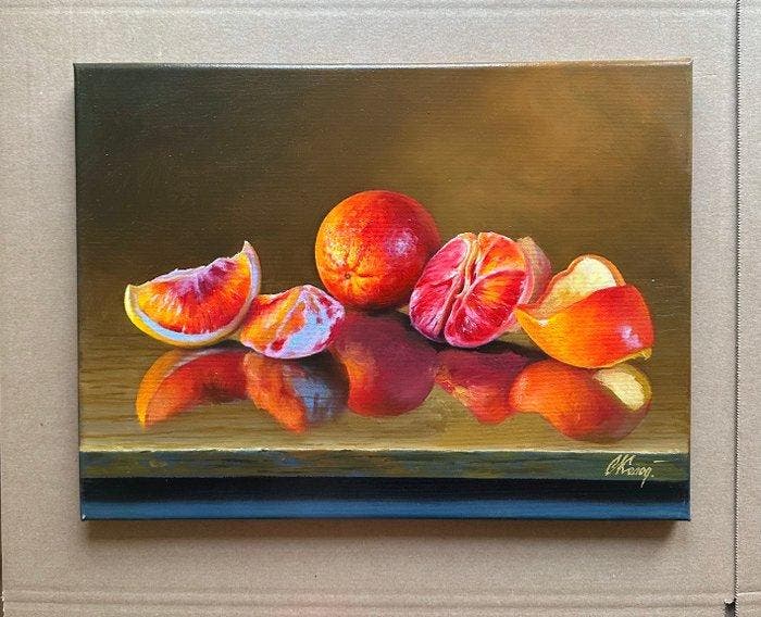 Sergey Kolodyazhniy (XX-XXI) - Sicilian oranges, Antiquités & Art, Art | Peinture | Moderne