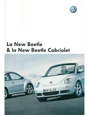 2008 VOLKSWAGEN NEW BEETLE, NEW BEETYLE CABRIOLET BROCHURE.., Ophalen of Verzenden