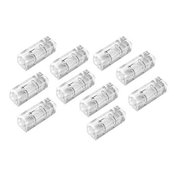 Set van 10 libellen voor waterpas, 10x10x29 mm, transparant, Verzenden