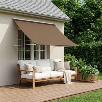 vidaXL Zonnescherm Taupe 300 x 150 cm, Verzenden