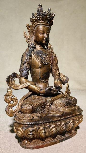 Long Life Buddha bronze statue - Cuivre - Népal (Sans prix, Antiquités & Art