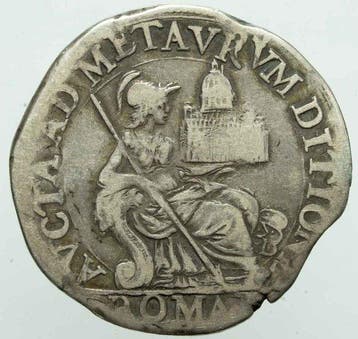 Italië, Pauselijke Staat Papa Urbano VIII. Testone 1632