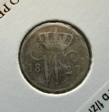 Nederland. Willem I. 25 cent 1827B (Zonder minimumprijs)