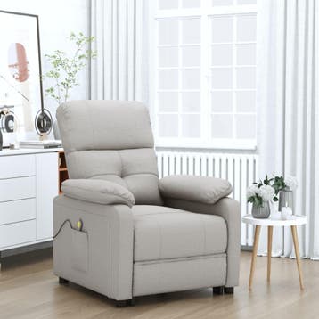 vidaXL Massagestoel stof taupe, Huis en Inrichting, Stoelen, Verzenden, Nieuw