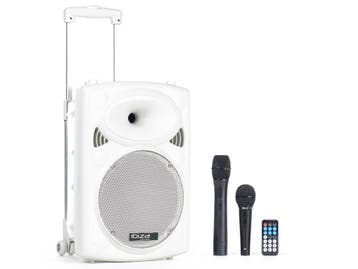 Refurbished Ibiza Sound PORT8UHF-BT-WH Mobiele Bluetooth PA, Nieuw