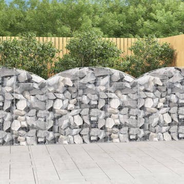 vidaXL Schanskorf gewelfd 150x30x100/120 cm gegalvaniseerd, Verzenden, Nieuw