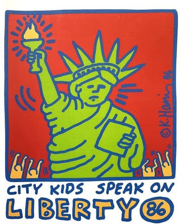 Keith Haring - City Kids Speak On Liberty 86 - Années 1980