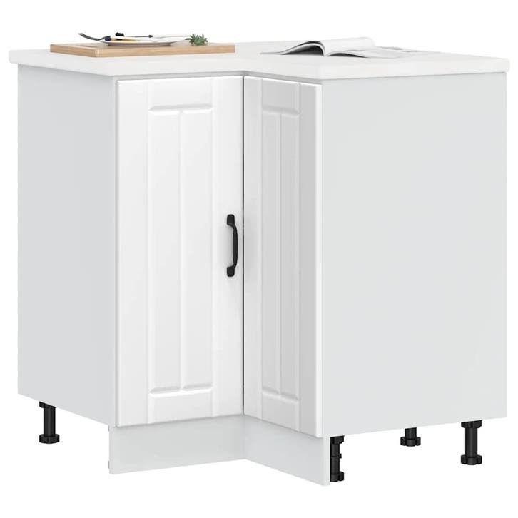 vidaXL Keuken hoekonderkast Lucca bewerkt hout wit, Huis en Inrichting, Kasten | Overige, Nieuw, Verzenden