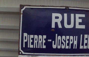 Rue Pierre-Joseph Lecomte - Plaque émaillée - Plaque de Rue