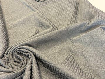 Geen reserveprijs!!! Jacquardstof Grijs Zilver met
