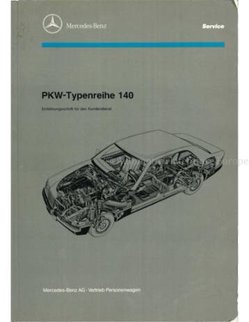 1991 MERCEDES BENZ S KLASSE WERKPLAATSHANDBOEK DUITS, Autos : Divers