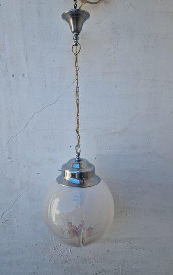 Lamp - Muranoglas - Vintage hanglamp van glas in