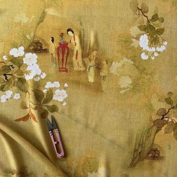 Meubelstof - 400 cm - 145 cm - Retro-Chinees stijl