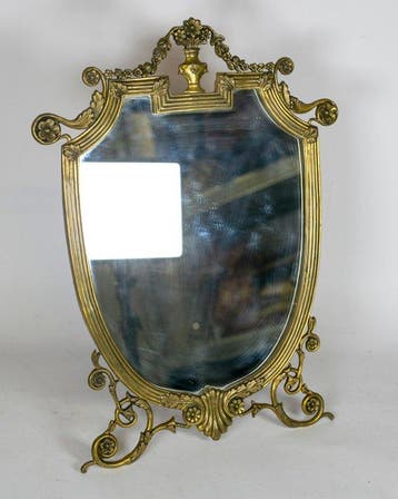 Miroir de table - Laiton - Miroir vintage italien en laiton