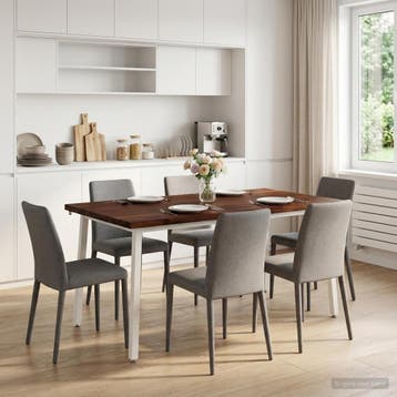 vidaXL Eettafel met levendige rand 160 x 80 x 75 cm, Verzenden
