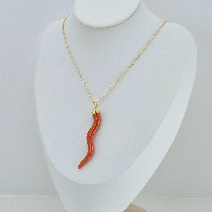 Koraal - Zilver, Verguld - Ketting met hanger - CORALLO, Verzamelen, Dierenverzamelingen