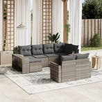 vidaXL 10-delige Loungeset met kussens poly rattan, Verzenden, Nieuw