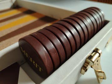 Schaakspel - Backgammon - Merit - Vintage - 1970s - Hout