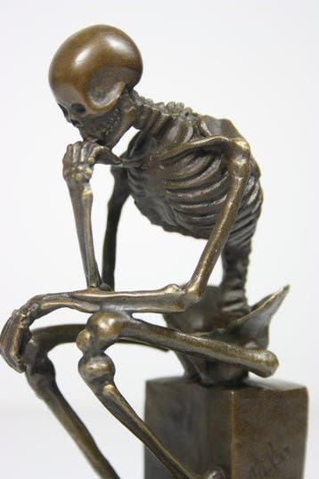 Milo (1910-1978) - Sculpture, THINKING GOTHIC SKELETON -, Antiek en Kunst