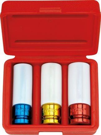 Jeu de 3 douilles electriques Gedore à revêtement PVC 1/2, Verzenden