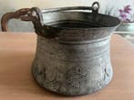 tinnen koperen ketel - Koper, Tin - Begin 20e eeuw, Antiek en Kunst