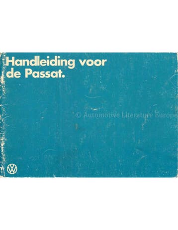 1982 VOLKSWAGEN PASSAT INSTRUCTIEBOEKJE NEDERLANDS