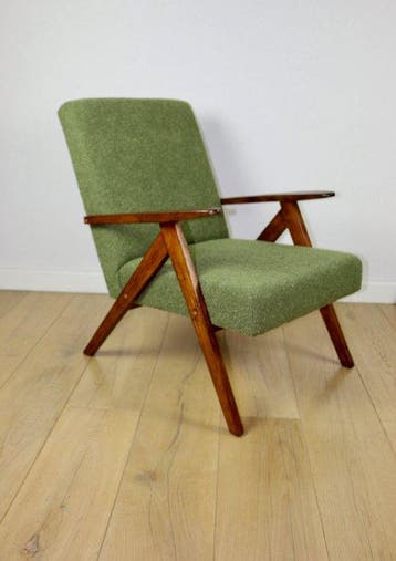 Lounge stoel - fauteuil - Beuken - Vintage stoel B-310 Var