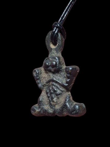 Romain antique Bronze, Grenouille militaire Pendentif (Sans