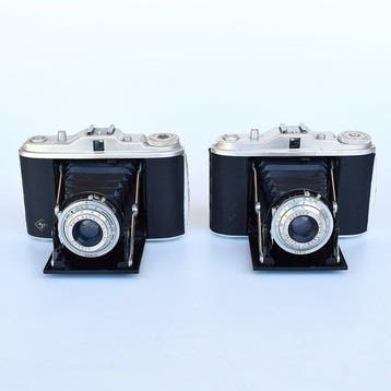 Agfa 2 x Isolette I + Agnar 4,5/85mm Analoge camera, Nieuw