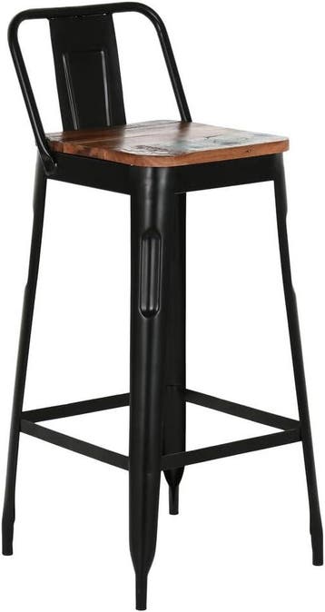 Barkruk Metaal/Hout | Retour Deal | Sla je slag!, Verzenden, Zo goed als nieuw, Hout, 90 cm of meer