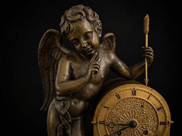 Figurale pendule - - Verguld brons - 1800-1850, 1850-1900 -