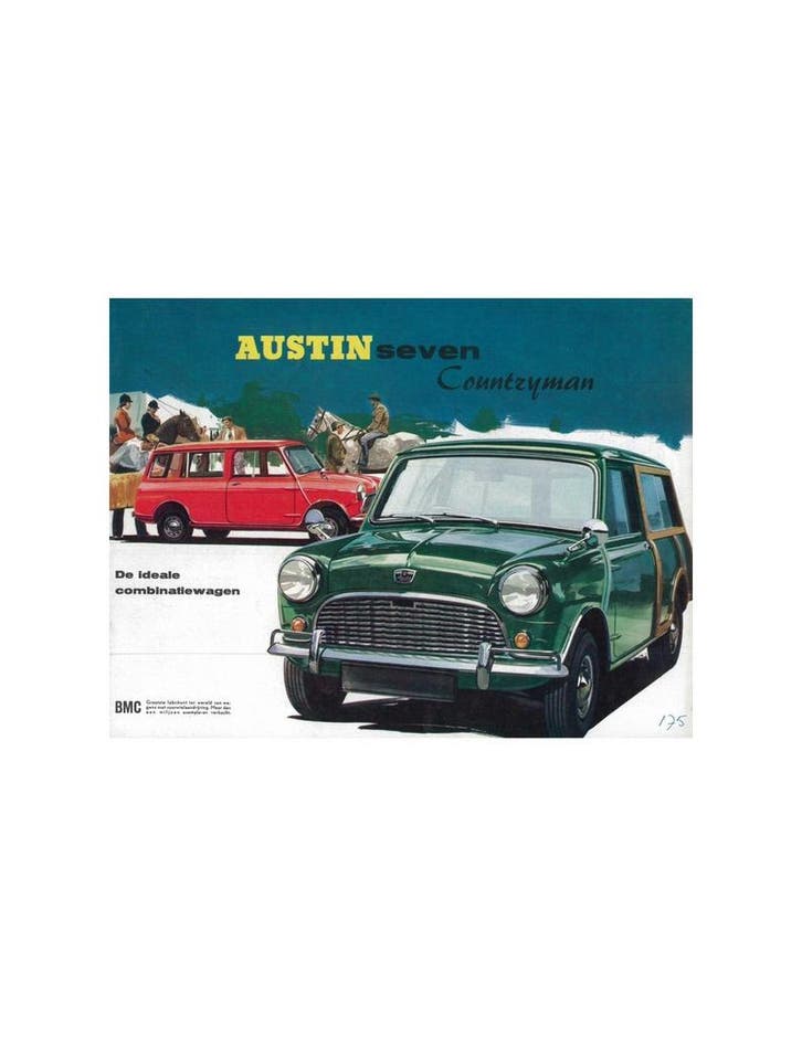 1961 MINI SEVEN COUNTRYMAN BROCHURE NEDERLANDS, Boeken, Auto's | Folders en Tijdschriften, Ophalen of Verzenden