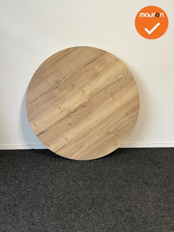 Nieuw vergaderblad - Rond - 120cm - Halifax Naturel/Natuur e, Vergader- of Presentatieruimte, Ophalen of Verzenden, Gebruikt, Bureau