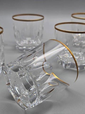 C.R.E. Art Italia - Drinkservies (6) - 24 kt goud - Cognac-