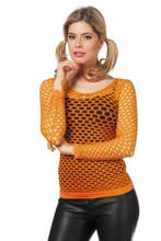 Visnet Shirt Lange Mouwen Oranje 38, Kleding | Dames, Verzenden, Nieuw