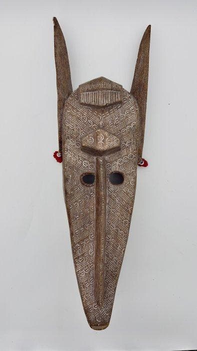 Masque africain en bois sculpté – style inspiré Dogon /, Antiek en Kunst, Kunst | Niet-Westerse kunst